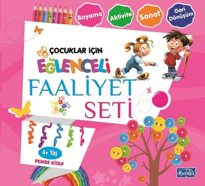 Eğlenceli Faaliyet Seti - Pembe Kitap - 4+ Yaş