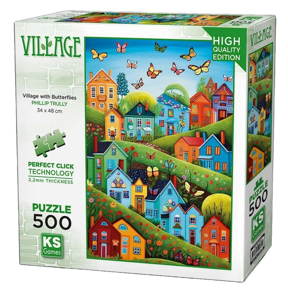 KS Games Village with Butterflies Puzzle 500 Parça 20079