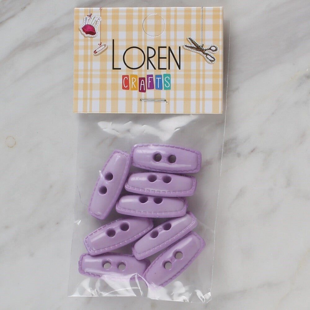 Loren Crafts lila 8 li çoban düğmesi - 89