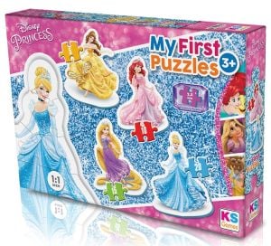 KS Baby Puzzle Disney Prensesler My First Puzzle 4 in 1 Çerçevesiz