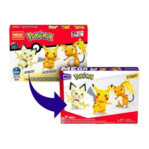 GYH06 MEGA Pokemon - Pikachu Dönüşüm 3lüsü 621 parça