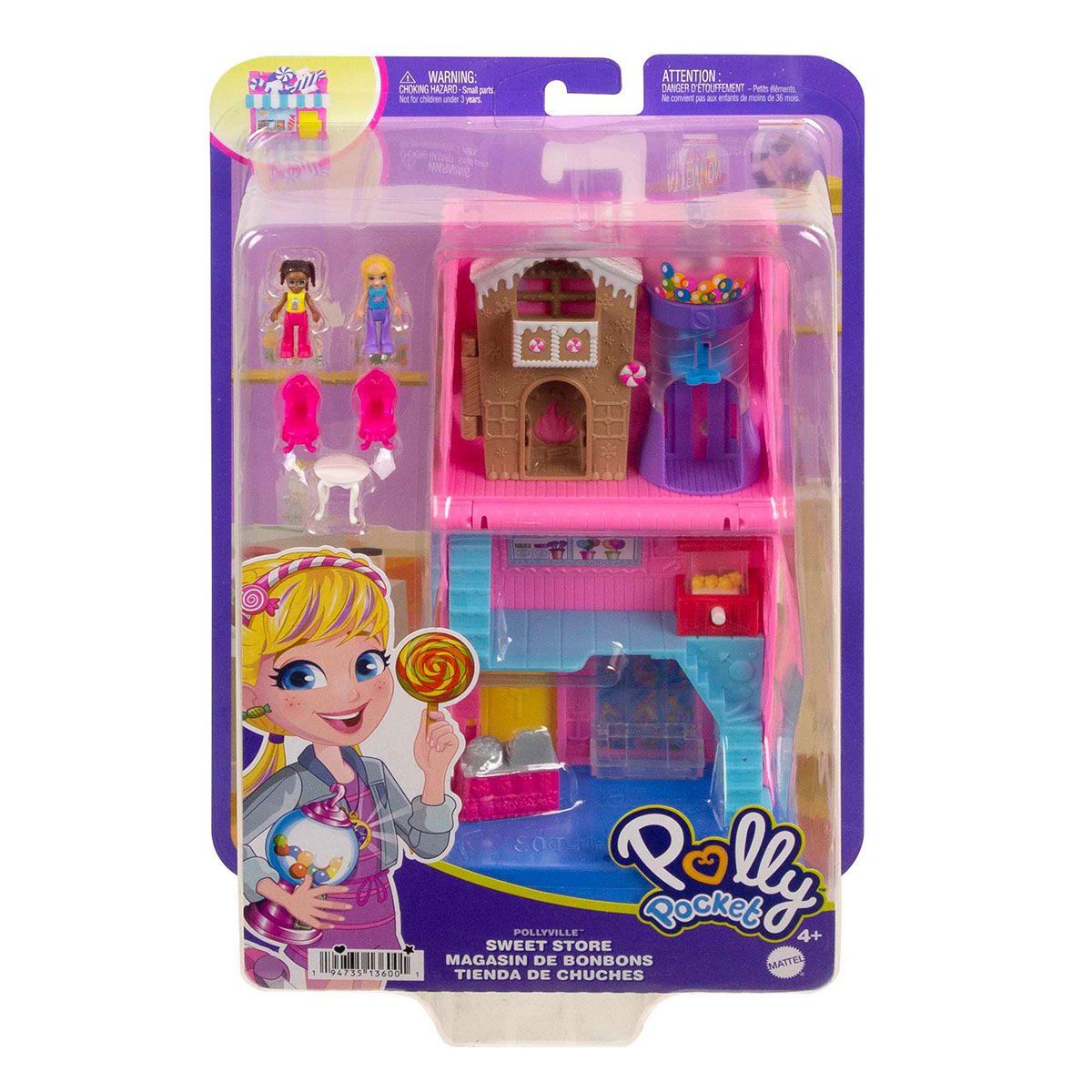 HNB03 Polly Pocket Pollyville Şeker Dükkanı Oyun Seti