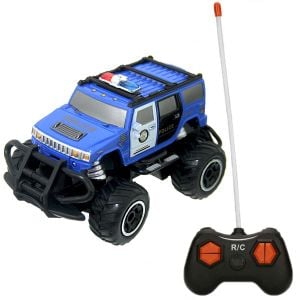 1:43 Uzaktan Kumandalı Işıklı Mini Polis Jeep 12 cm.