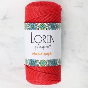 Loren Macrame Kırmızı El Örgü İpi - RM 0100 - 34334