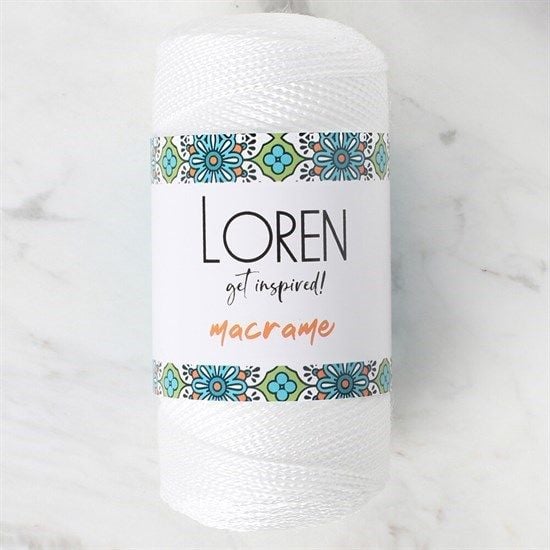 Loren Macrame Beyaz El Örgü İpi - RM 002 - 34324