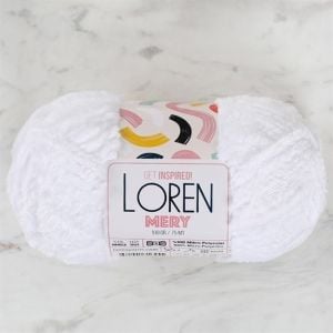 Loren Mery Beyaz El Örgü İpi - M402 - 34310