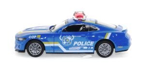 Die Cast Çek Bırak Metal Mavi Polis Arabası