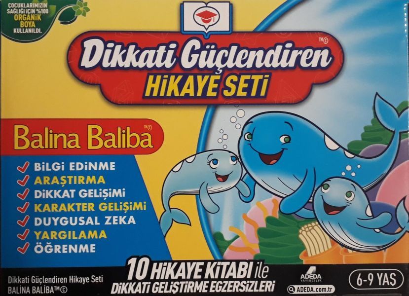 Dikkat Güçlendiren Hikaye Seti - Balina Baba (Kutulu 10 Kitap) (6-9 Yaş)