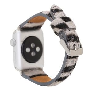 Bouletta Apple Watch Uyumlu Deri Kordon 38-40-41mm Slim Zebra