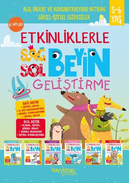 Etkinliklerle Sağ Beyin Sol Beyin Geliştirme (5-6 Yaş) 6 Kitap Takım