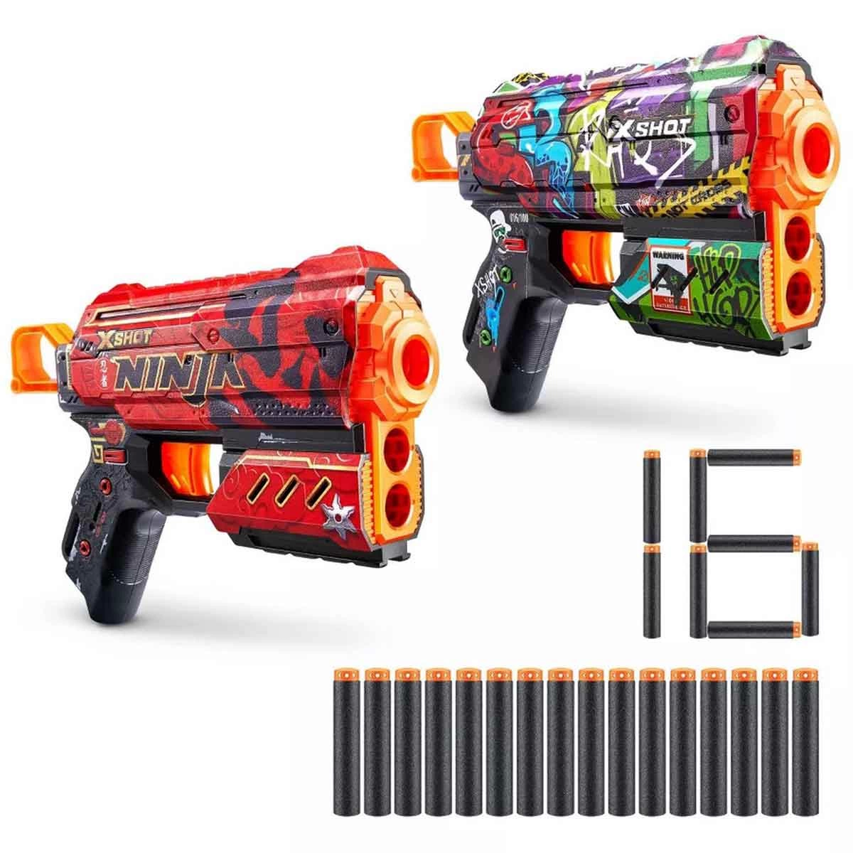 X-Shot Skins Flux 2'li Blaster 16 Dartlı