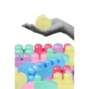 3066 Play Blox Pastel Blok Yapı Oyuncakları 56 Parça ,Kovalı ,1 Yaş ve Üzeri