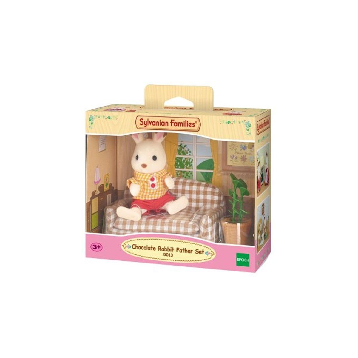 5013 Sylvanian Families, Çikolata Kulaklı Tavşan Baba ve Kanepesi , +3 yaş