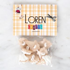 Loren Crafts Beyaz 8'li Düğme - 3070