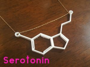 Serotonin Kolye Ucu Mutluluk Hormonu Beyaz 2539354