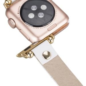 Bouletta Apple Watch Uyumlu Deri Kordon 38-40-41mm FRG F3 Beyaz