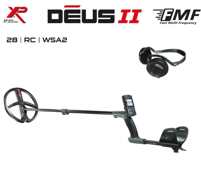 Deus 2 Dedektör - 28cm FMF Başlık, Ana Kontrol Ünitesi, WSA2 Kulaklık