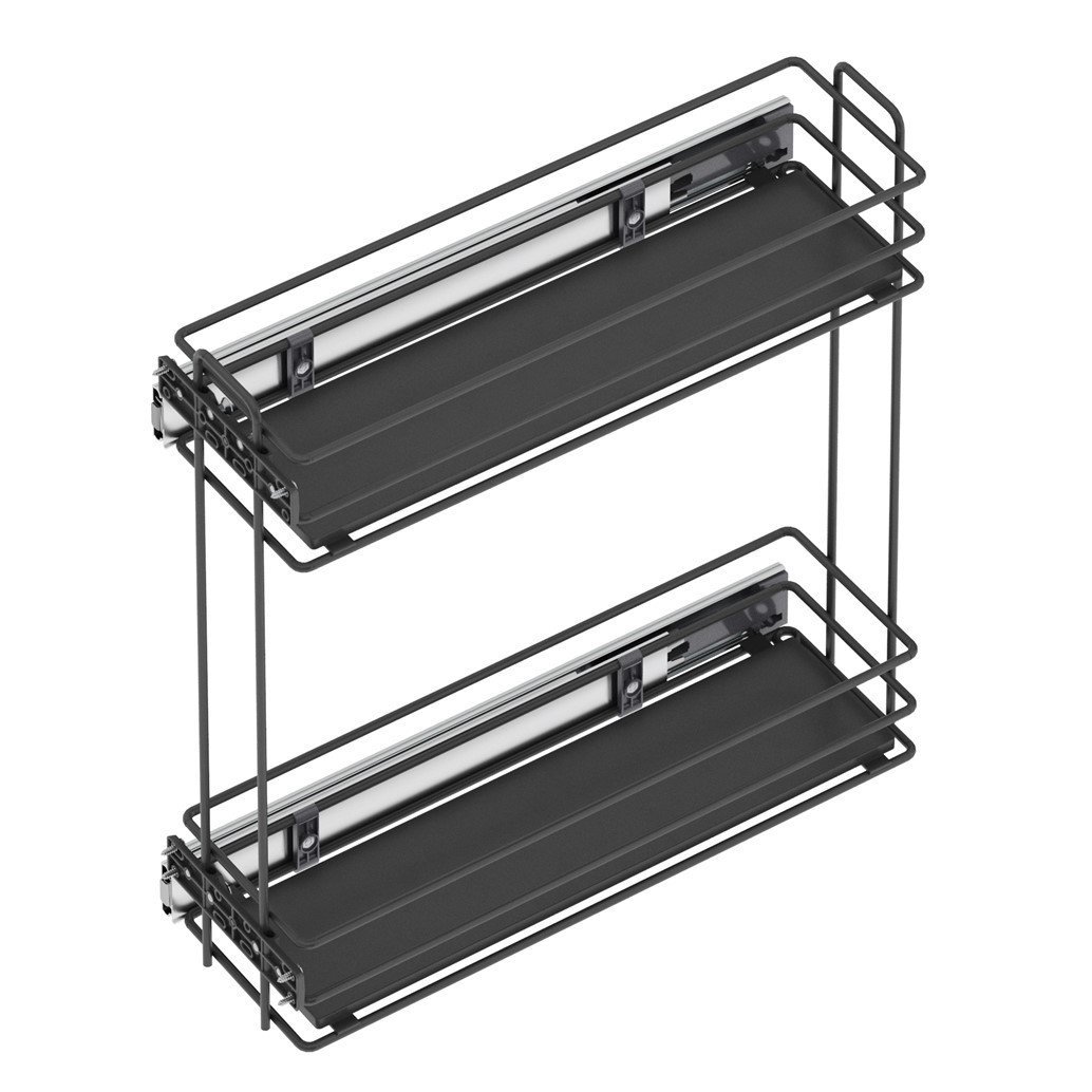 Ahşap Tablalı Yandan Raylı Deterjanlık - 16 cm (Frenli)