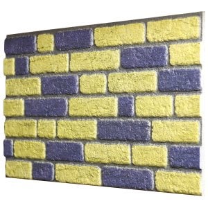 Sarı Lacivert Tuğla Duvar Paneli 689-057