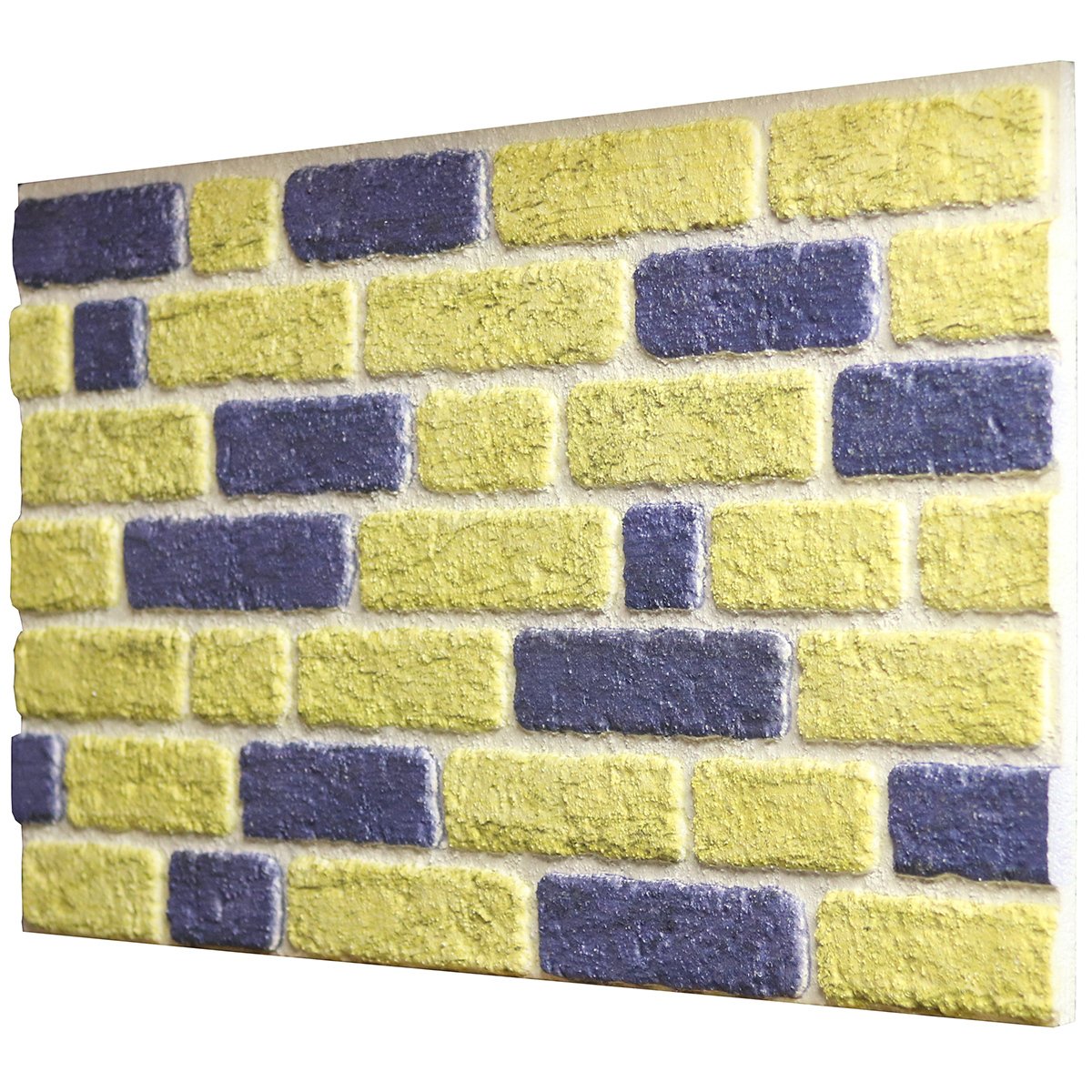 Sarı Lacivert Tuğla Duvar Paneli 689-058