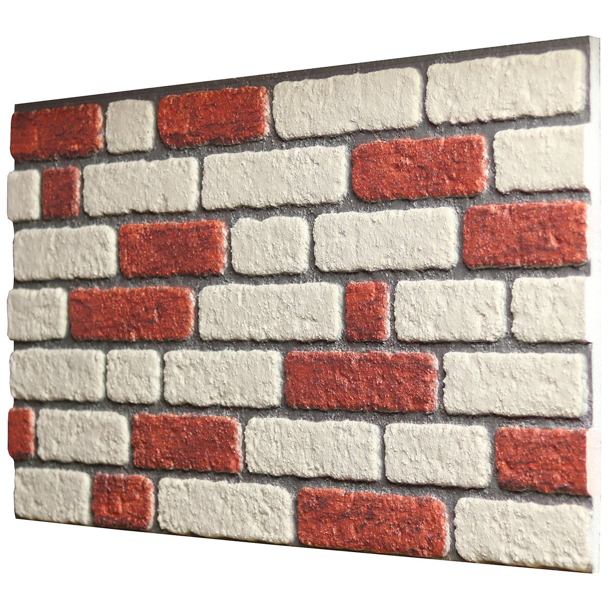 Kırmızı Beyaz Tuğla Duvar Paneli 689-063
