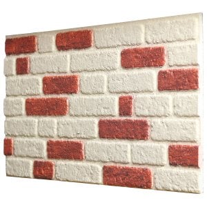 Kırmızı Beyaz Tuğla Duvar Paneli 689-064