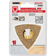 WORX WA4966 Çok Amaçlı Raspalama Makinası İçin 75x75mm Karbür Kaplama Harç, Boya, Yapıştırıcı Universal Zımpara Başlığı