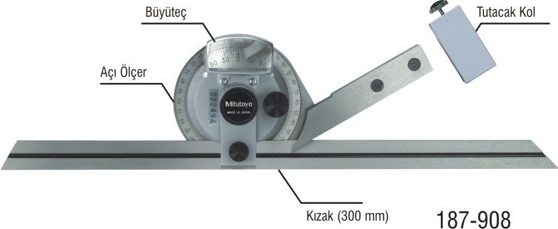 Mitutoyo 187-908 / Mercekli Üniversal Açı Ölçerler