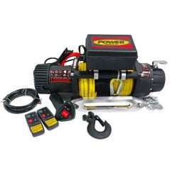 Power Winch 13500 lb Sentetik Halatlı Off-Road 4x4 Elektrikli Vinç 12V