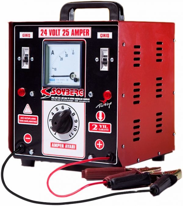 SOYBERG 2 AKÜLÜK SERİ ŞARJ CİHAZI  24 Volt 25 Amper