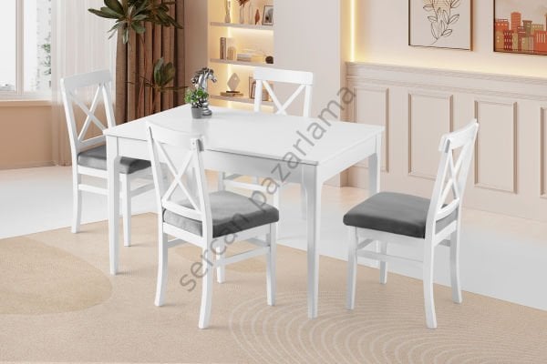 1364-2051 - Soft Masa Sandalye Takımı - Beyaz