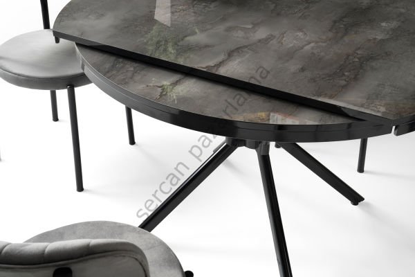 1412 - Bade Masa 73x120 - HighGloss Irony/Siyah