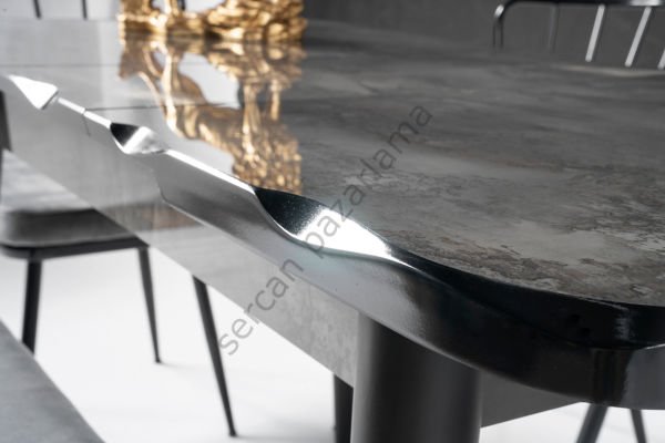 1292 - İkon Masa 70x110 - HighGloss Irony/Siyah
