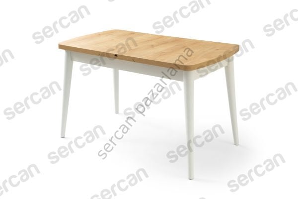 1318 - Kelebek Masa 75x130 - Meşe/Beyaz