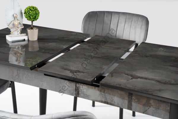 1272 - Melisa Masa 60x100 - HighGloss Irony/Siyah