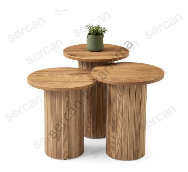 8121 - Bohem Zigon Sehpa - Ceviz