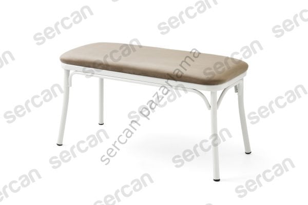 7537 - Atlas Bench 92 cm - Kahve/Beyaz