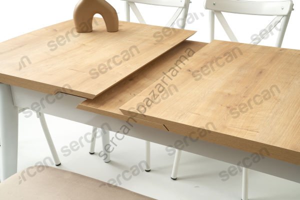 1318-7537-2353 - Kelebek Masa Sandalye Takımı - Meşe/Beyaz