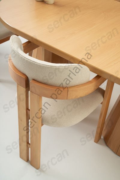 1374-2025 - Lora Masa Sandalye Takımı - Kayın/Naturel