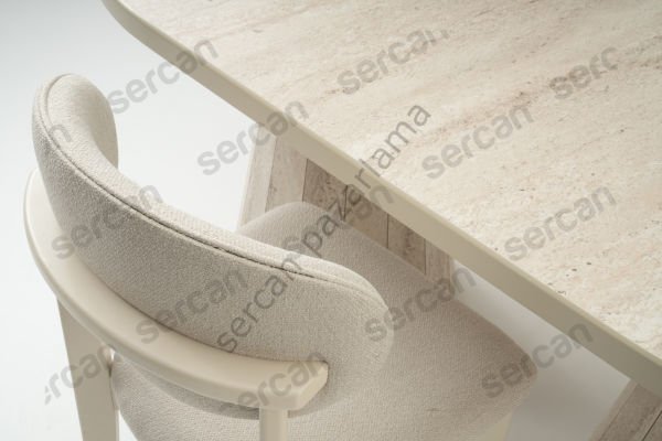 1376-2024 - Lora Masa Sandalye Takımı - Traverten