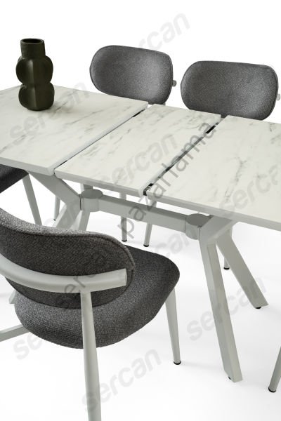 1343 - Venedik Masa 80x130 - Marmo/Beyaz
