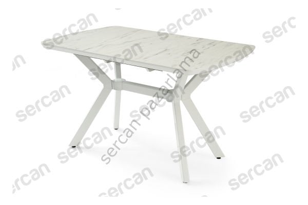 1343 - Venedik Masa 80x130 - Marmo/Beyaz