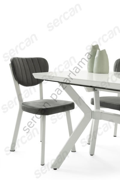 1344 - Venedik Masa 80x130 - Beyaz