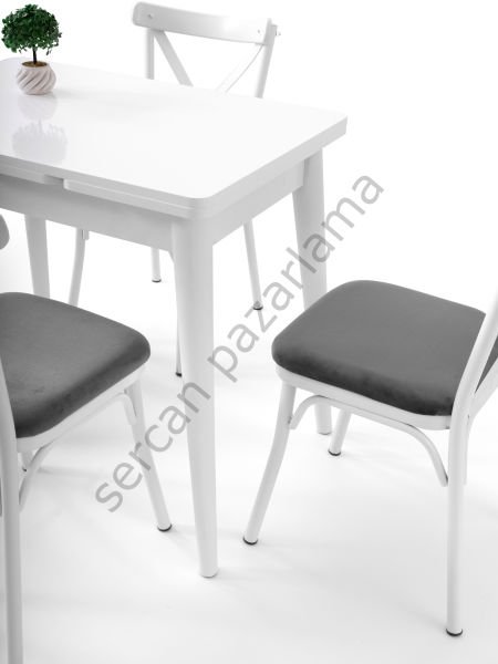 1562-2351 - Nilüfer Masa Sandalye Takımı - Beyaz