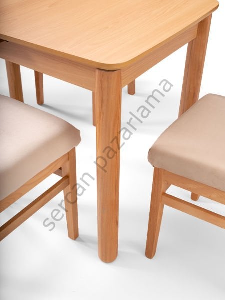 1249-2052 - Ares Masa Sandalye Takımı - Kayın/Naturel