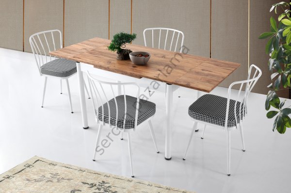 1151-2306 - Smart Masa Sandalye Takımı - Çam/Beyaz
