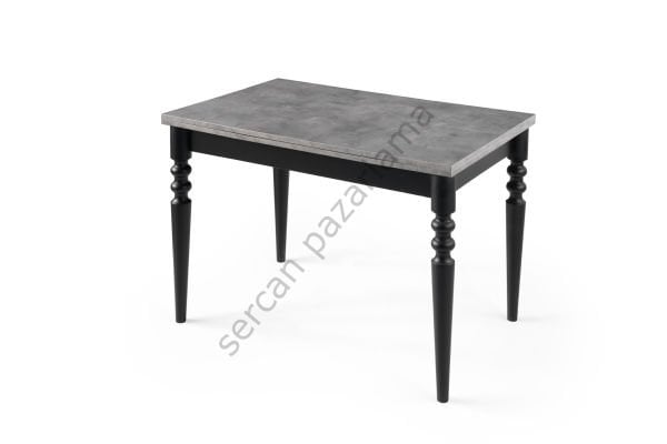 1163 - Cunda Masa 70x110 - Gri/Siyah