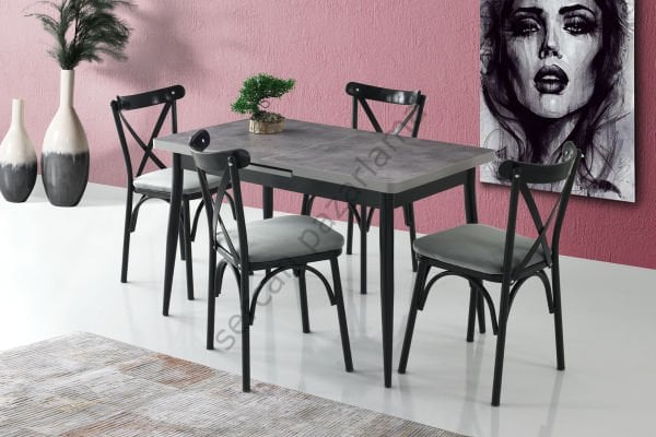 1665 - Lima Masa 70x120 - Gri/Siyah
