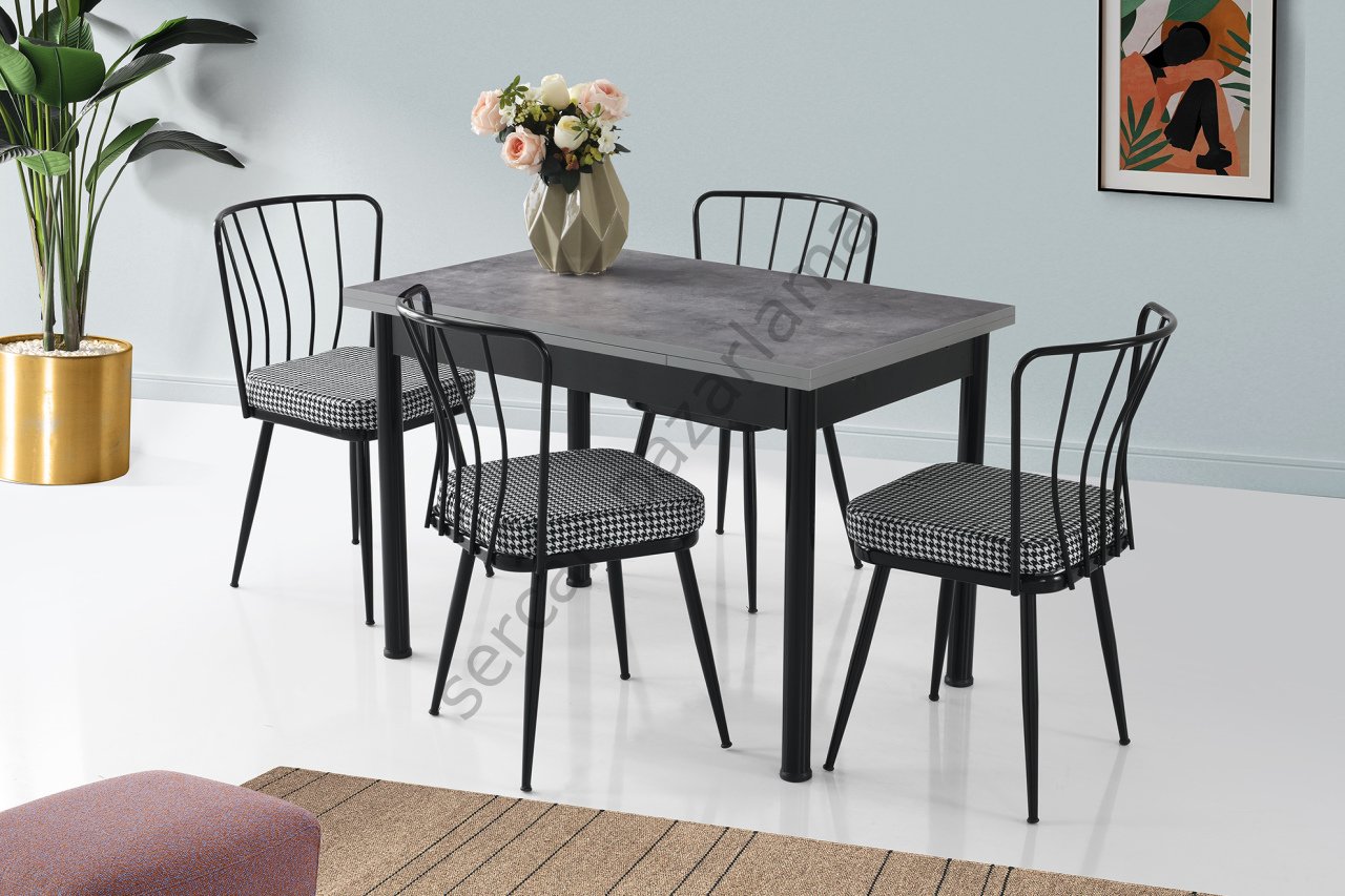 1154 - Smart Masa 70x110 - Gri/Siyah