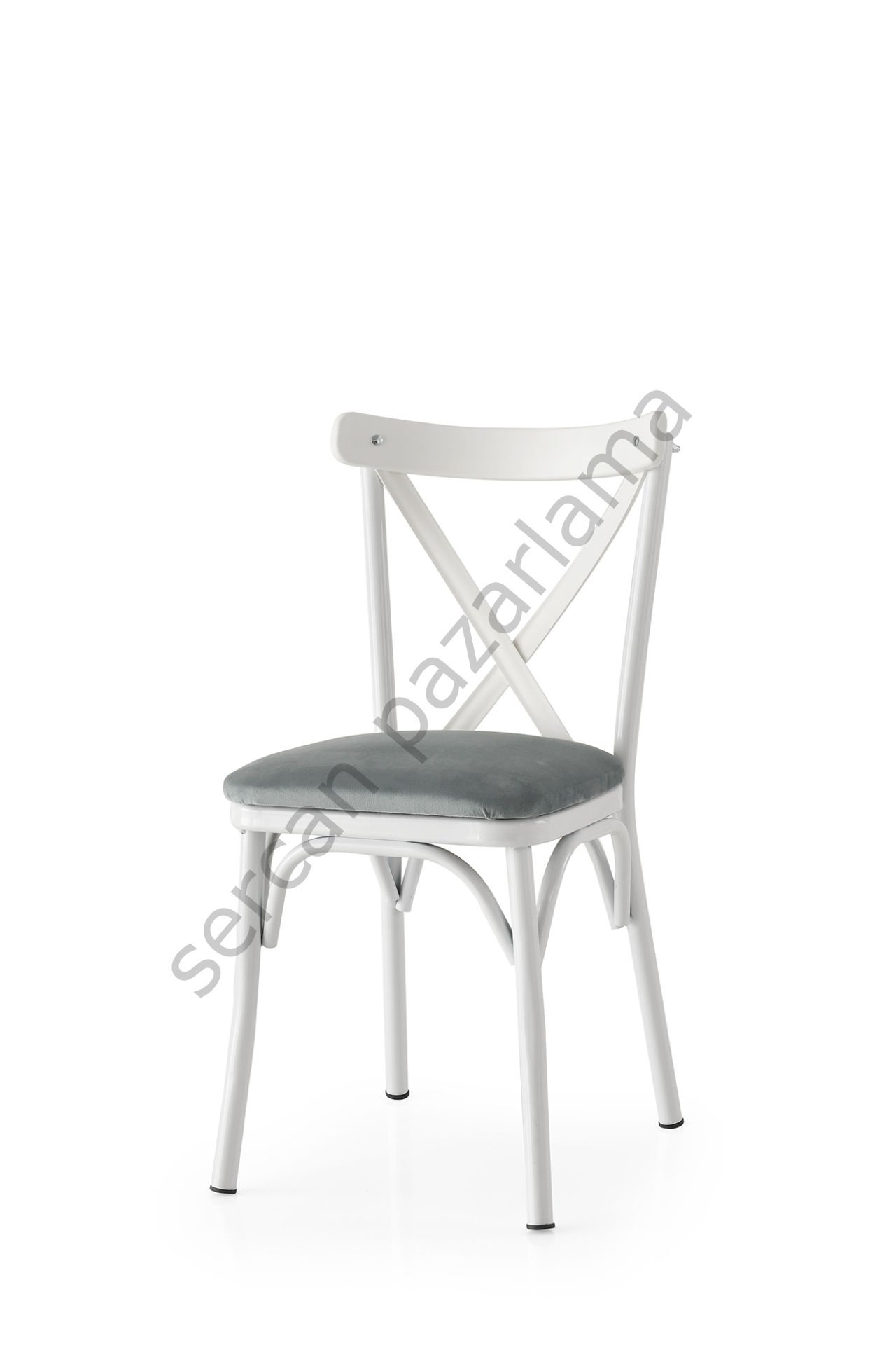2351 - Bahar Sandalye - Beyaz/Gri